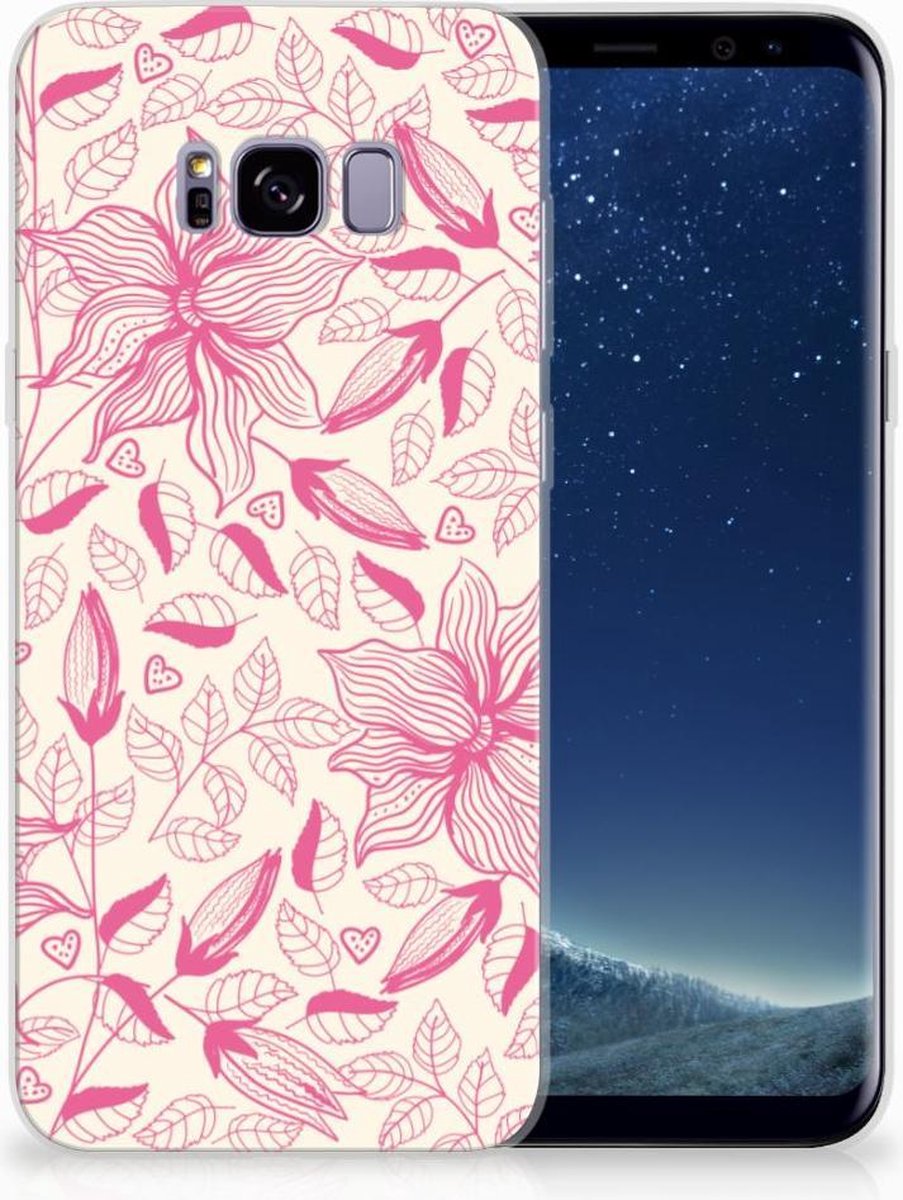 Samsung Galaxy S8 Plus TPU Case Pink Flowers