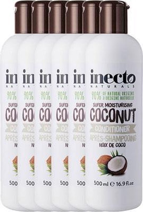 6x Inecto Naturals Coconut Conditioner 500 ml bol