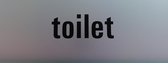 Aluminium deurbordje tekst: toilet Zelfklevend | 130x50x0,5 mm | deur bordje bordje wc toilet