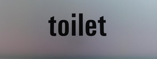 Texte de panneau de porte en aluminium: toilette auto-adhésif | 130x50x0,5 mm | signe de porte signe toilettes toilettes