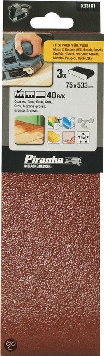 Piranha Schuurbanden 75x533, 40K 3 stuks X33181