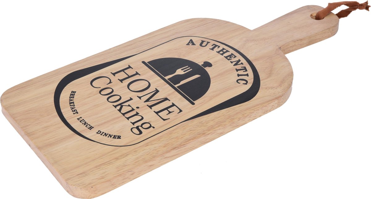 Snijplank hout met tekst - snijplank handvat 34 x15 cm