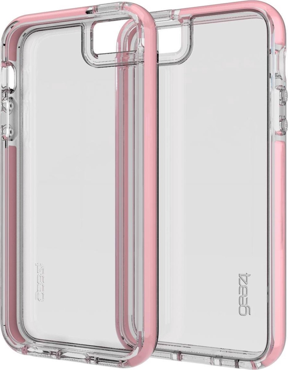 Gear4 Piccadilly hoesje stevig roze randje iPhone 5 5s SE 2016 - Transparant