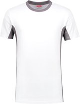 Workman T-Shirt Bi-Colour - 0408 wit / grijs - Maat 3XL
