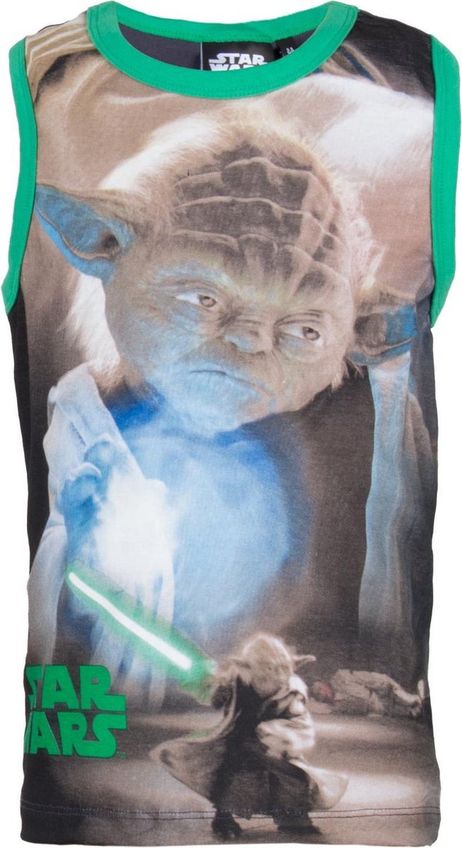 Star Wars shirt/singlet Yoda groen maat 104