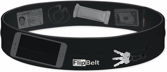 FlipBelt Classic - Running Belt – Hardloopriem voor Telefoon – Zwart - M