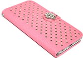 Bling bling diamanten hoesje roze Geschikt voor iPhone 6 (S) Plus