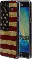 Amerikaanse Vlag TPU Cover Case voor Samsung Galaxy A5 Hoesje