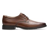 Clarks - Heren schoenen - Tilden Plain - G - dark tan leather - maat 8