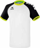 Erima Zenari 3.0 SS Shirt Junior  Sportshirt - Maat 140  - Unisex - wit/zwart/geel