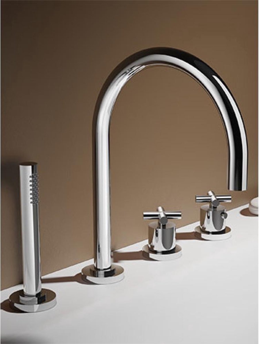 Hotbath Cobber - Wastafelmengkraan - zonder Waste - Laag - Chroom - Opbouw - Chroom - V02
