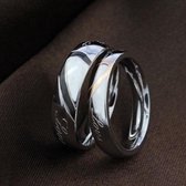 Ring avec coeur homme 19,9 mm noir (taille 10)