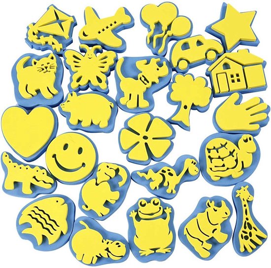 Jeu d'estampes Every Day, h: 6-8 cm, 24 assortis