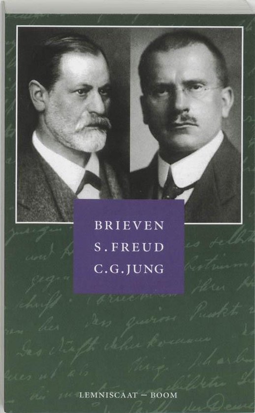 Portret van Sigmund Freud en Carl Gustav Jung, met de titel 'Brieven S. Freud C.G. Jung'.