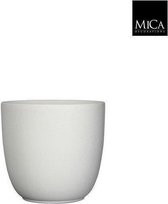 Mica Decorations Tusca Bloempot - H23 x Ø25 cm - Mat - Wit