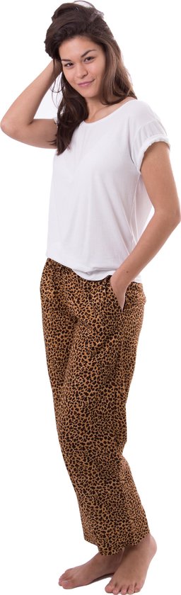 Amantes Dames yoga broek - lounge broek -  panter print - maat XL
