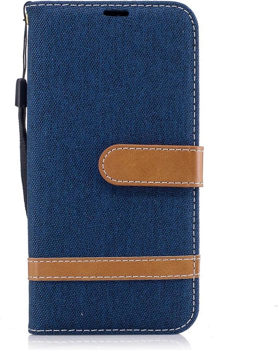 Denim Book Case - Geschikt voor Samsung Galaxy J5 (2017) Hoesje - Blauw