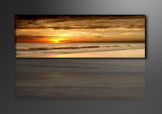 Plicht eerste top Strand - Canvas Schilderij Panorama 120 x 40 cm | bol.com