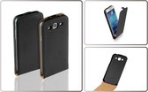 LELYCASE Premium Flip Case Lederen Cover Bescherm  Cover Samsung Galaxy Mega 5.8 i9150 Zwart