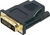 HDMI / DVI Adapter [1x HDMI-bus - 1x DVI-stekker 24+1-polig] Zwart