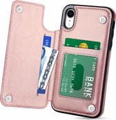 Wallet Case geschikt voor Apple iPhone Xr - roze
