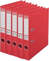 5x Ringband map/ordners rood 50 mm 2 gaats A4 - Documenten/papieren opbergen/bewaren - Kantoorartikelen