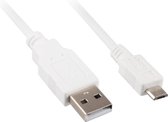 Sharkoon 1m, USB2.0-A/USB2.0 Micro-B câble USB USB A Micro-USB B Blanc