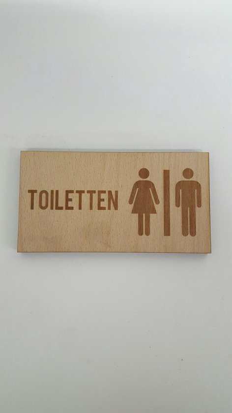 Bordje Toiletten pictogram man/vrouw - klein