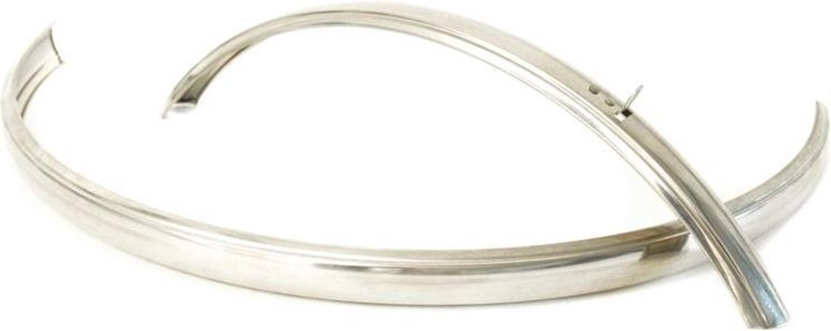 Spatbordset 28 inch zilver hybride - ZILVER
