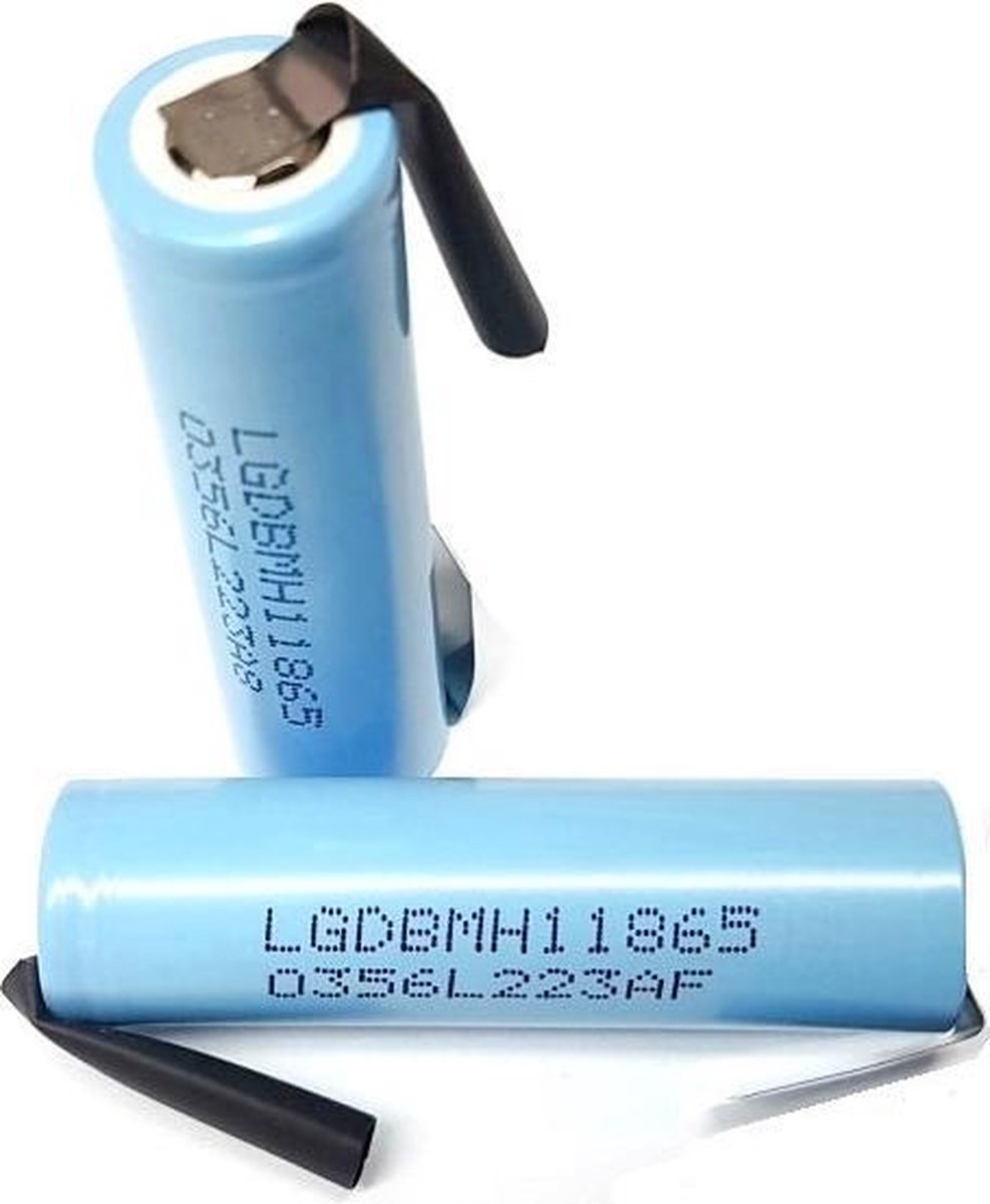 1 Stuk - Type - U-Soldeerlippen - LG INR18650MH1 3200mAh 10A 3.6V oplaadbaar Lithium batterij