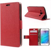 Samsung Galaxy J1 rood agenda wallet hoesje