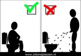 Goedfout sticker zittend plassen voor op wc, toilet of badkamer 10 st.