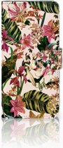 Geschikt voor Samsung Galaxy S10 Plus Bookcover hoesje Flowers