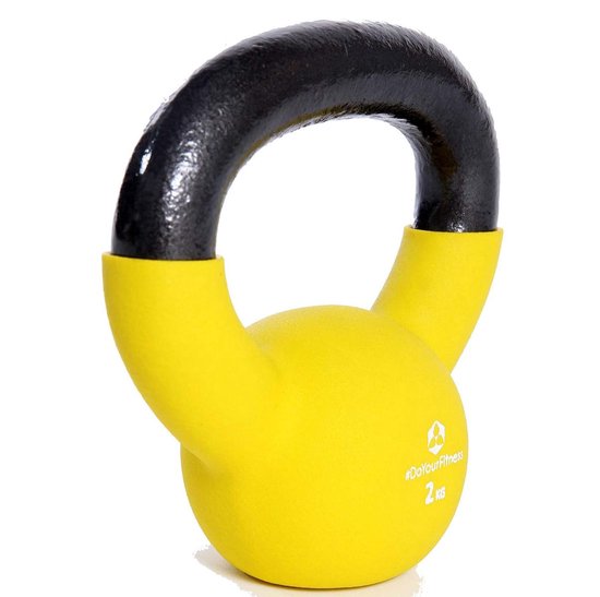 Yes4All Kettlebell-set, met gewichten 6,8 en 9 kg, met vinyl coating, voor full-body work-out en krachttraining