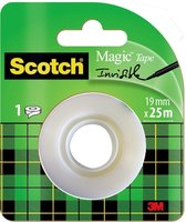 Scotch® Magic™ Tape, Navullingen, 19 mm x 25 m, 1 Rol/Kaart
