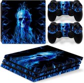 Fire Skull - PS4 Pro Console Skins PlayStation Stickers