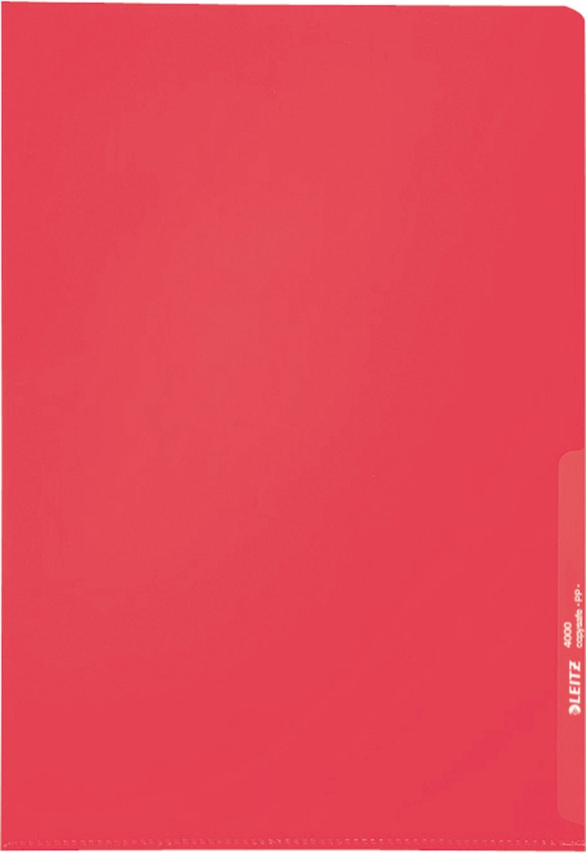 Leitz Hoge Kwaliteit Zichtmap - A4 - 100 stuks - Rood