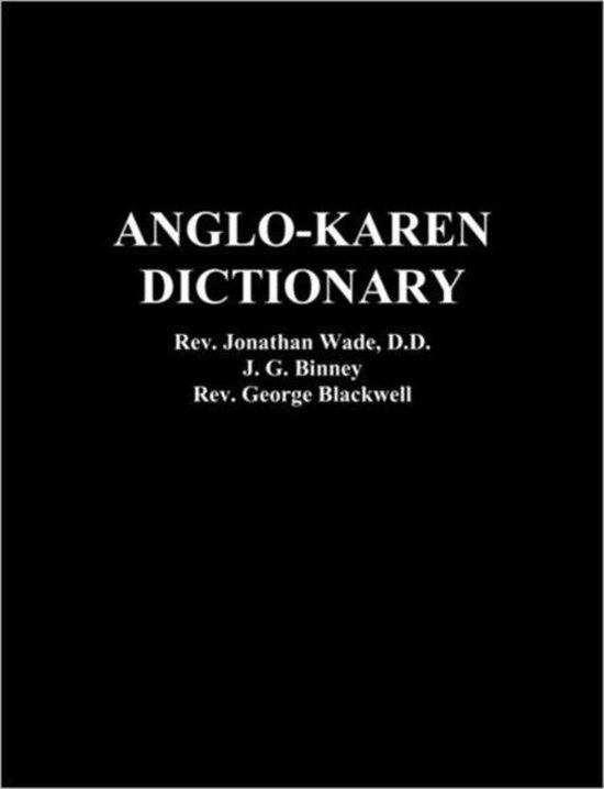 AngloKaren Dictionary 9781849023849 Rev. Jonathan Wade Boeken