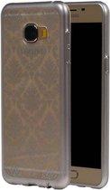 TPU Paleis 3D Back Cover for Galaxy C5 Zilver