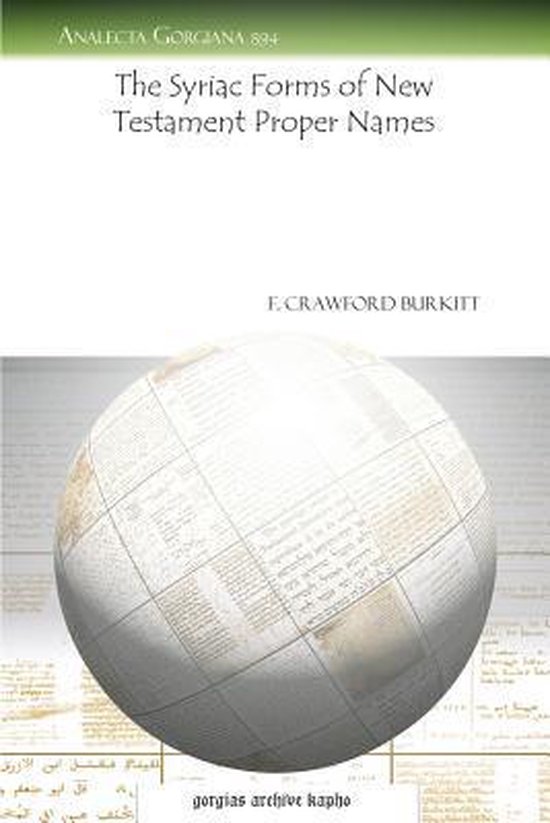 The Syriac Forms of New Testament Proper Names - cover