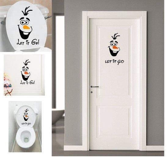 Frozen Olaf muur wc Sticker Disney bol