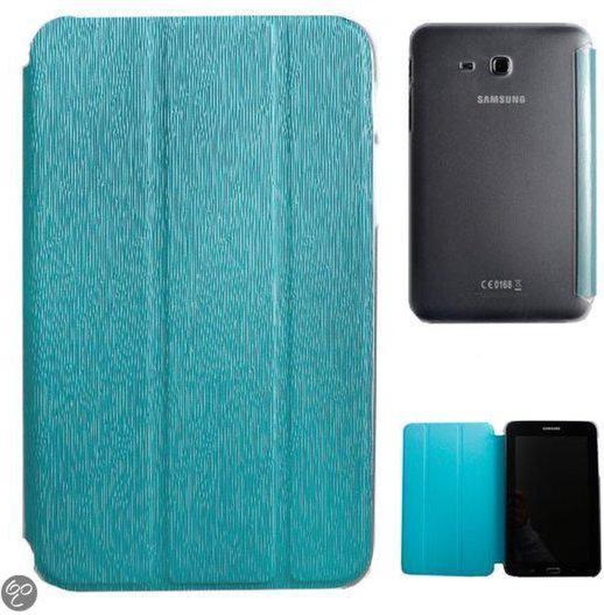 Samsung Galaxy Tab 3 7.0 T110 smart case met transparante achterkant Turquoise