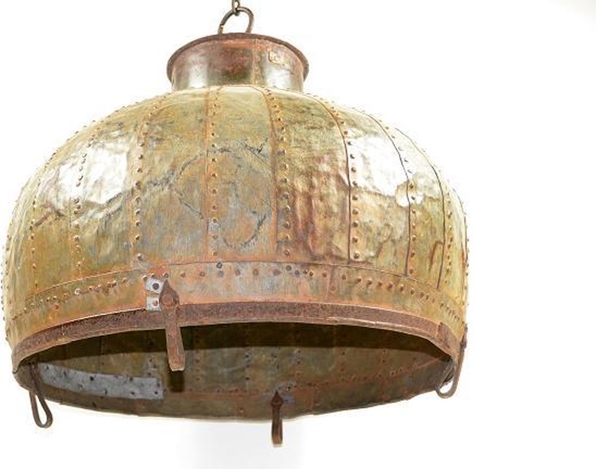 rijstwijn Drastisch niemand lamp - hanglamp - gerecycled zink - 60 cm - fairtrade uit India | bol.com