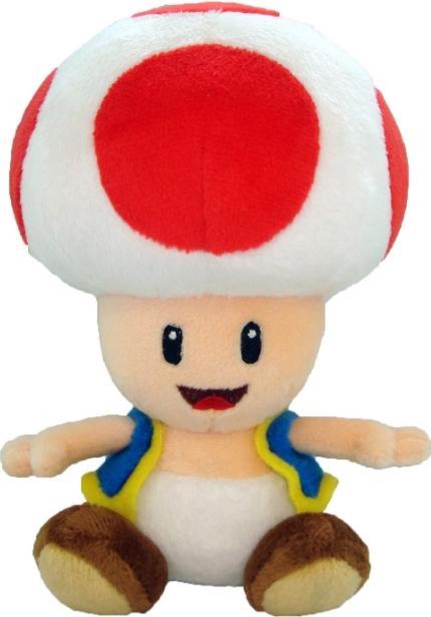 Sanei Super Mario Knuffel Figure Toad 17 cm Knuffeles
