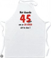 Mijncadeautje Schort Keukenschort Het duurde 45 jaar om er zo goed uit te zien !
