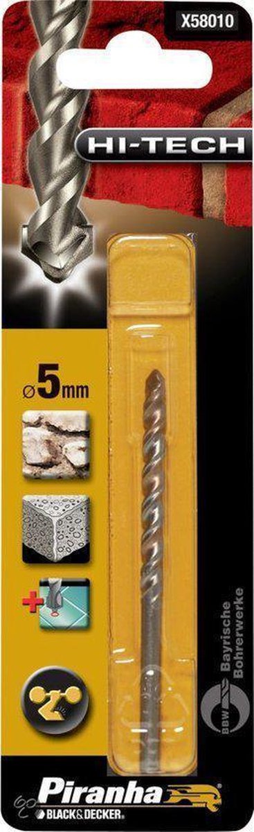 Piranha Hi-Tech bullet boor 5mm met ronde schacht X58010 - Piranha
