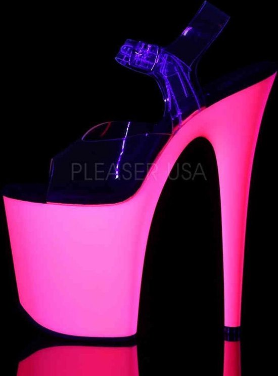 Sandale Pleaser avec bride à la cheville -35 Chaussures- FLAMINGO-808UV US 5 Rose