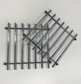 Pannenonderzetter metaal chroom, 25x25 cm, 2 stuks! | bol.com