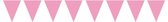 1x Mini drapeau ligne / guirlande - 350 cm - rose bébé - baby shower / naissance fille