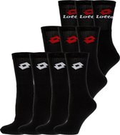 Lotto Sportsokken - Maat 35-38 - Unisex - zwart/wit/rood 10-pack